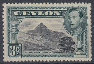 CEYLON 1938 3c BLACK AND GREEN (ID:765/D27643) - Picture 1 of 1