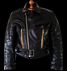 40s WW2 GERMAN LUFTWAFFE POLICE Leather Motorcycle Officers Dispatch Coat Jacket - Picture 1 of 11