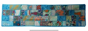 10 PC LOT Indian Cotton Patchwork Table Runner Embroidered Dining Table Tapestry - Picture 1 of 15