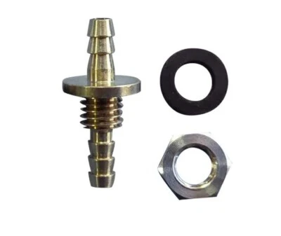 MSA Fuel Tank Nipple Outlet Brass 4mm Hose Outlet Straigth Barb RC