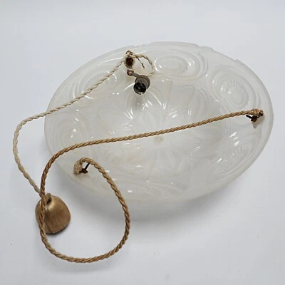 lustre ancienne en verre art deco 1930 bauhaus années 30 40 - Photo 1/4