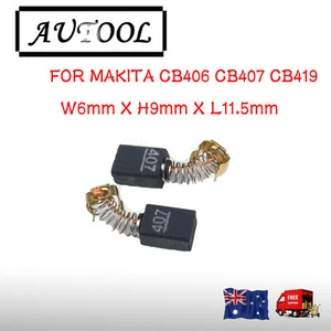 Carbon Brushes For Makita CB418 CB407 CB419 6X9X11.5mm 4304 6310 HP1621 HP2030 - Picture 1 of 3