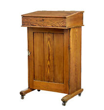 19TH CENTURY TALL PINE LECTURE WRITING DESK