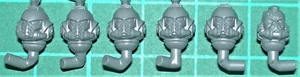 Leviathan: Space Marines Infernus Squad Bits/Parts - Heads (set of 6) - Picture 1 of 7