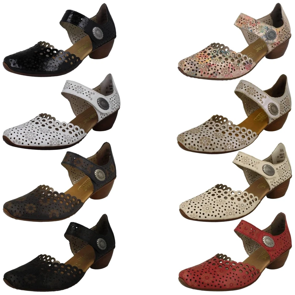 Ladies Rieker '43753' Leather Mary Jane Cut Out Shoes - Image 1 of 4