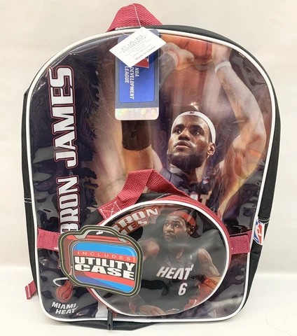 LeBron James Miami Heat #6 NBA Store Youth Backpack Bag & Utility Case 2011 NWT Cover