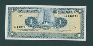NICARAGUA 1 CORDOBA D. 1968 PICK # 115 UNC. - Picture 1 of 2
