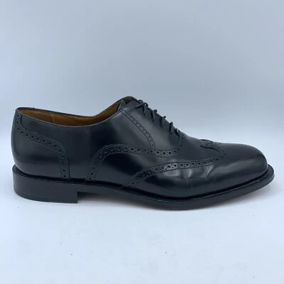 Cole Haan Mens 10 EEE Black Patent Leather Wingtip Oxford Formal Dress Shoes - Image 1 of 4