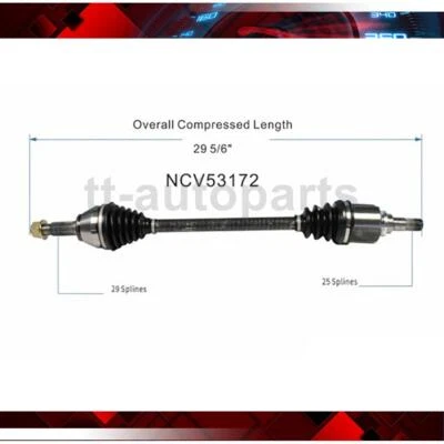 For 2011 2012 2013 Nissan Leaf GSP CV Axle Assembly Front Left Driver - Imagem 1 de 3