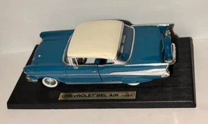 Chevrolet Bel Air 1957 Model Car Blue with base - Picture 1 of 3