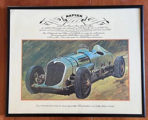 NAPIER RAILTON 1933, Aral Sammler-Plakat 70er Jahre, 42x33 cm, Alurahmen - Bild 1 von 1