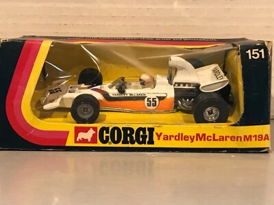Corgi No: 151 Yardley McLaren M19A Formula 1 F1, boxed, whizzwheels - Image 1 of 4