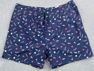 Columbia PFG Shorts Herren XXL blau Badehose Angelköder Martinis AOP 6" - Bild 1 von 13