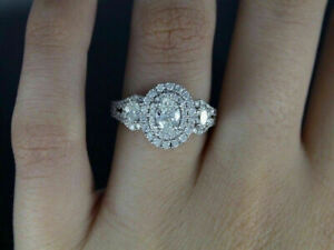 3.20Ct Oval Lab-Created Diamond Valentine Anniversary Pretty Ring 14k White Gold
