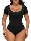 SHAPERX Seamless Short Sleeve Bodysuit for Women Tummy Control Shapewear Thon...