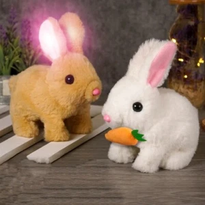 Electric Plush Rabbit Hopping Jumping Interactive Bunny Robot Toy Easter Gift US - Picture 1 of 16