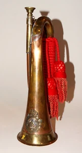 INSIGNIAS DE GORRA MILITAR BRITÁNICA, Regimiento de Ontario del Ejército Canadiense de Latón y Corneta de Cobre - Imagen 1 de 6