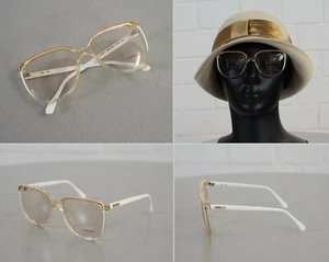 schicce ATRIO Brille Oversized Lesebrille Rose Klar Weiß Vintage 50er 60er Jahre - Picture 1 of 12