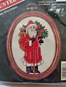 Banar "Santa" Cross Stitch Kit with Frame Size 3 1/2" x4 1/2" - Picture 1 of 3