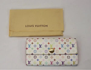 Louis Vuitton Womens Multicolor Coated Canvas Monogram Snap Wallet Murakami - Picture 1 of 11