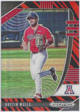 Austin Wells 2020 Panini Draft Picks Prizms Tiger Stripes SSP /99 #PDP28 Yankees