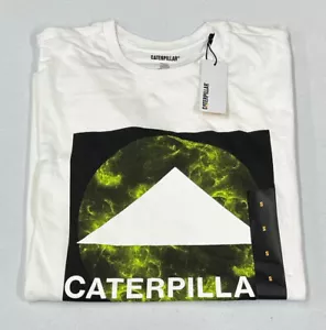 Caterpillar Men's All Cotton Connect Triangle Tee, White, S - Picture 1 of 7