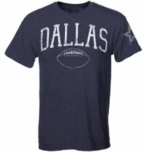 Dallas Cowboys Men's Heather Blue Arch Short Sleeve T Shirt - Picture 1 of 5