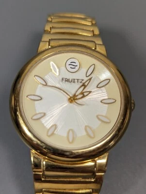 Reloj Fruitz By Philip Stein esfera tono dorado caja redonda correa acero inoxidable Foto 1 de 4