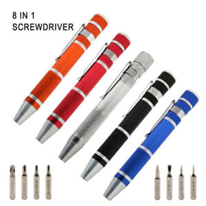 8 In-1 Multi-function Pocket Precision Screwdriver Tool Set Kit Pen Repair Tools