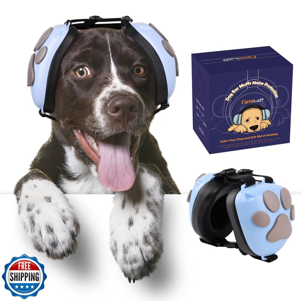 Orejeras para perros Famikako mejoradas para protección contra el ruido - 22dB NRR cancelación de ruido Foto 1 de 4