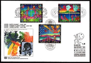 1992 U.N. Rio Earth Summit U.S.-Geneva-Vienna Issues on Cacheted FDC; SCV $14.00 - Picture 1 of 5