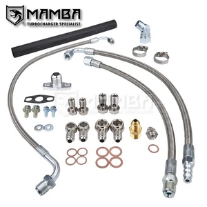 MAMBA Turbo Oil & Water Line Kit for Dodge Neon SRT-4 PT CRUISER 2.4L TD04LR USA - Picture 1 of 5