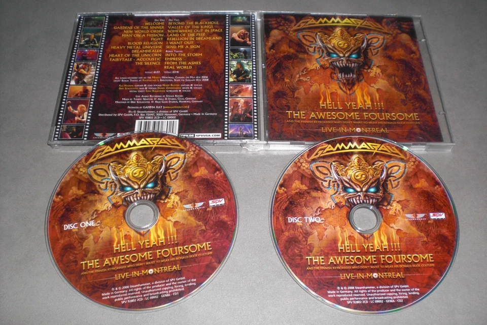 Gamma Ray - Hell Yeah!!! The Awesome Foursome Live In Montreal 2 CD Set - Bild 1 von 1