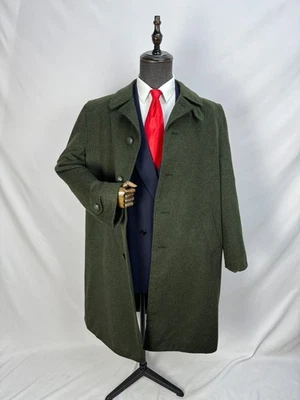 Vintage Men’s Coat Original Tiroler Loden Wool Loden Green Overcoat US 46R 48R - Image 1 of 4