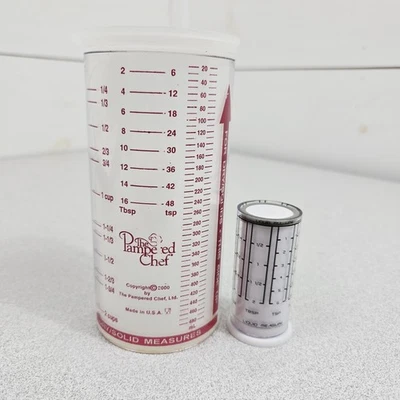 Pampered Chef Wet Dry Liquid Measuring Cups 2 Cup  & 2 Tbsp - Image 1 of 4