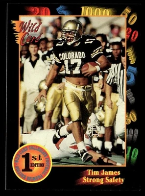 1991 Wild Card Draft Tim James Colorado Buffaloes #146 - Image 1 of 2