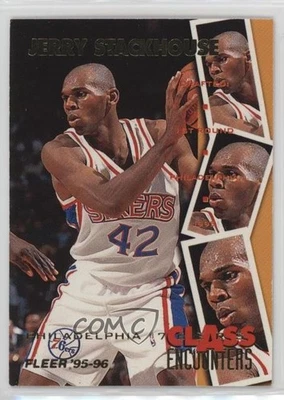 1995-96 Fleer European Class Encounters Jerry Stackhouse #462 Rookie RC - Image 1 of 2