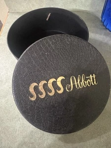 Vintage MCM Black Plastic Abbott Tresses New York Wig Trinket Hat Box. B20 - Picture 1 of 7