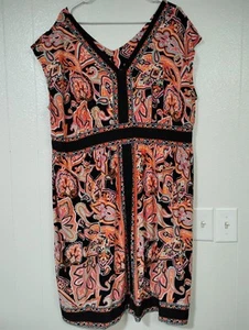 Inc international concepts womens dress plus size 3x sleeveless pink paisley - Picture 1 of 13