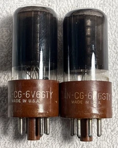 GE JAN CG 6V6GTY NOS MATCHED PAIR 1965 - Picture 1 of 6