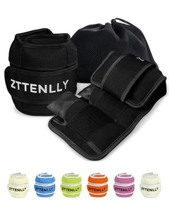 Adjustable Ankle Weights for Women Men and Kids | 1 Pair 5 10 15 18 20 Lbs Le... - Picture 1 of 7