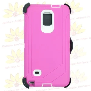For Samsung Galaxy Note 4 Defender Case Cover W/Screen&Belt Clip Holster PK WT - Picture 1 of 4