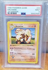 Pokemon Arcanine 1st Edition Shadowless Base Set Card #23/102 GRADED PSA 9 Mint