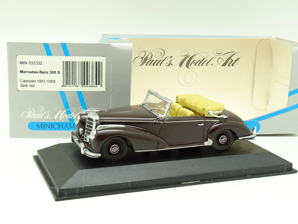 MINICHAMPS 1/43 - Mercedes 300 S Cabrio 1951 Dark Red - Immagine 1 di 1