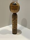 Vtg Japanese Kokeshi Wood Doll/Toy Decorative Figurine 8 3/4”Tall Signed