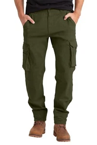 Mens Heavy Duty Work Trouser Stretch Reinforced Utility Pocket Cargo Full Pant - Picture 1 of 39