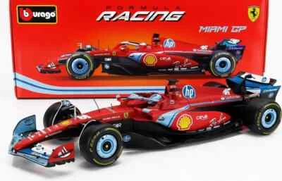 BURAGO18-16815 FERRARI F1 SF-24 #16 LECLERC GP MIAMI 2024 1/18 - Immagine 1 di 2