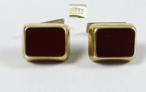 Manschettenknöpfe aus 333er Gold mit Achat (da5319) - Bild 1 von 2