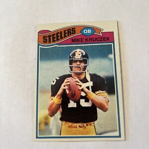 1977 Topps Mike Kruczek Pittsburgh Steelers 442 Ex Free Shipping 