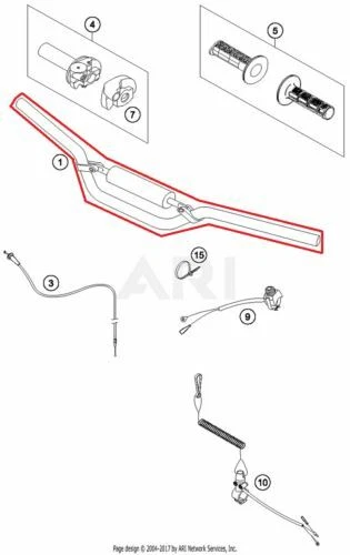  NEW OEM HUSQVARNA TC50 TC 50 HANDLEBAR BARS STEERING 2017 17 - Image 1 of 1
